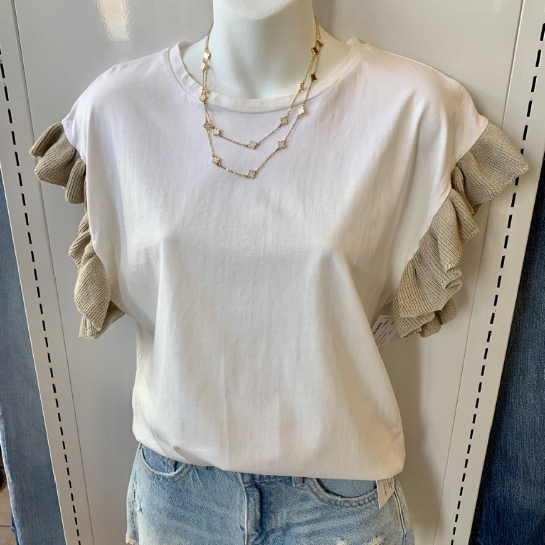 Zara, Tops, Small Cream Khaki
