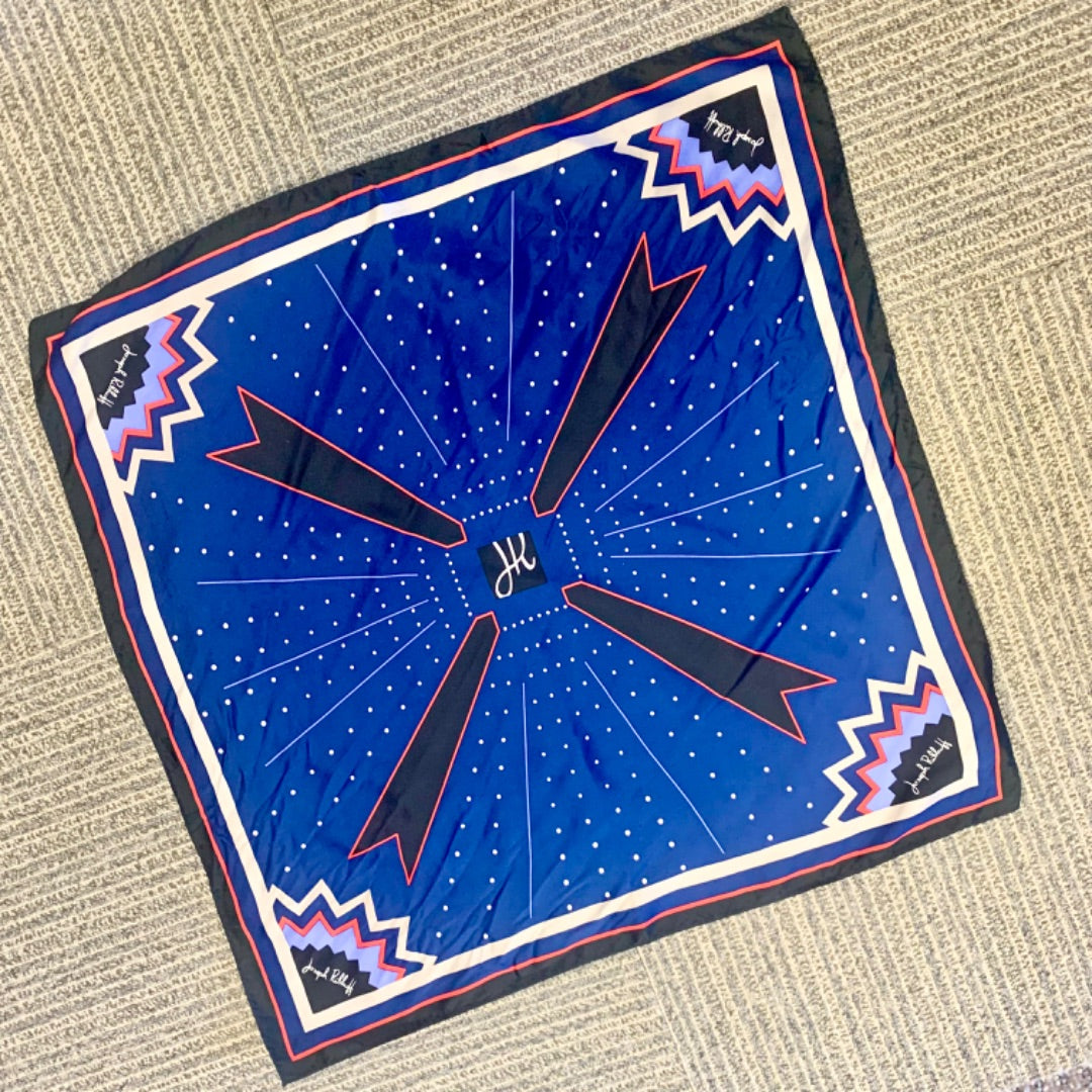 Joseph Ribkoff, Accessories, Square 45cm X 45cm Navy Blue White Red