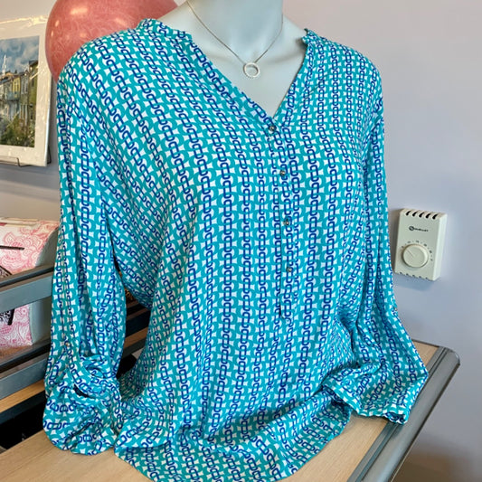 Grand&Greene, Tops, XLarge Teal White