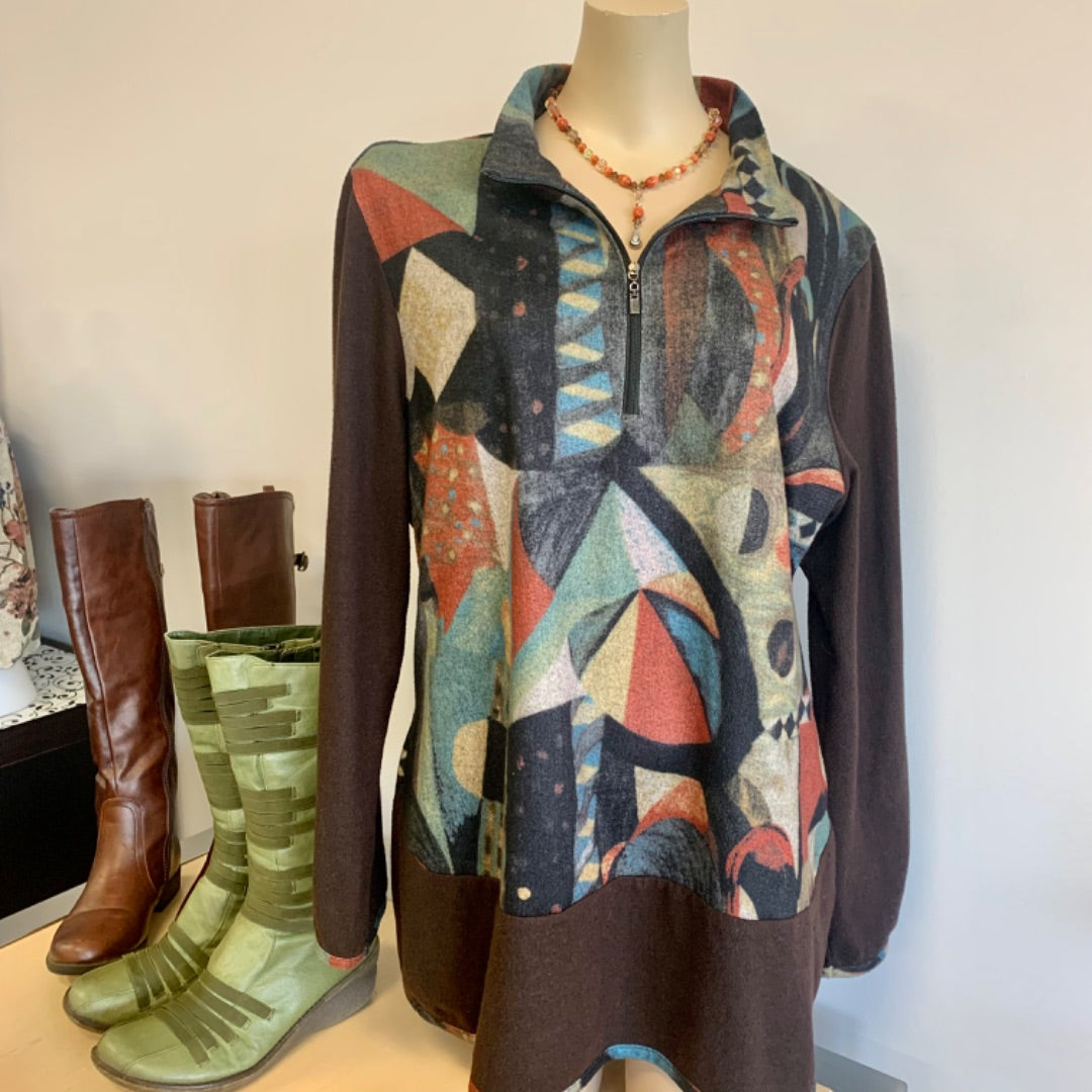 Lavena, Sweaters, XLarge Brown Multi