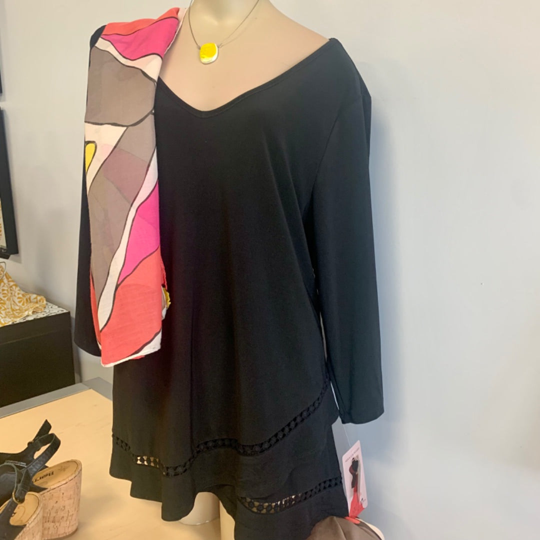 Nina Leonard, Tops, XLarge Black