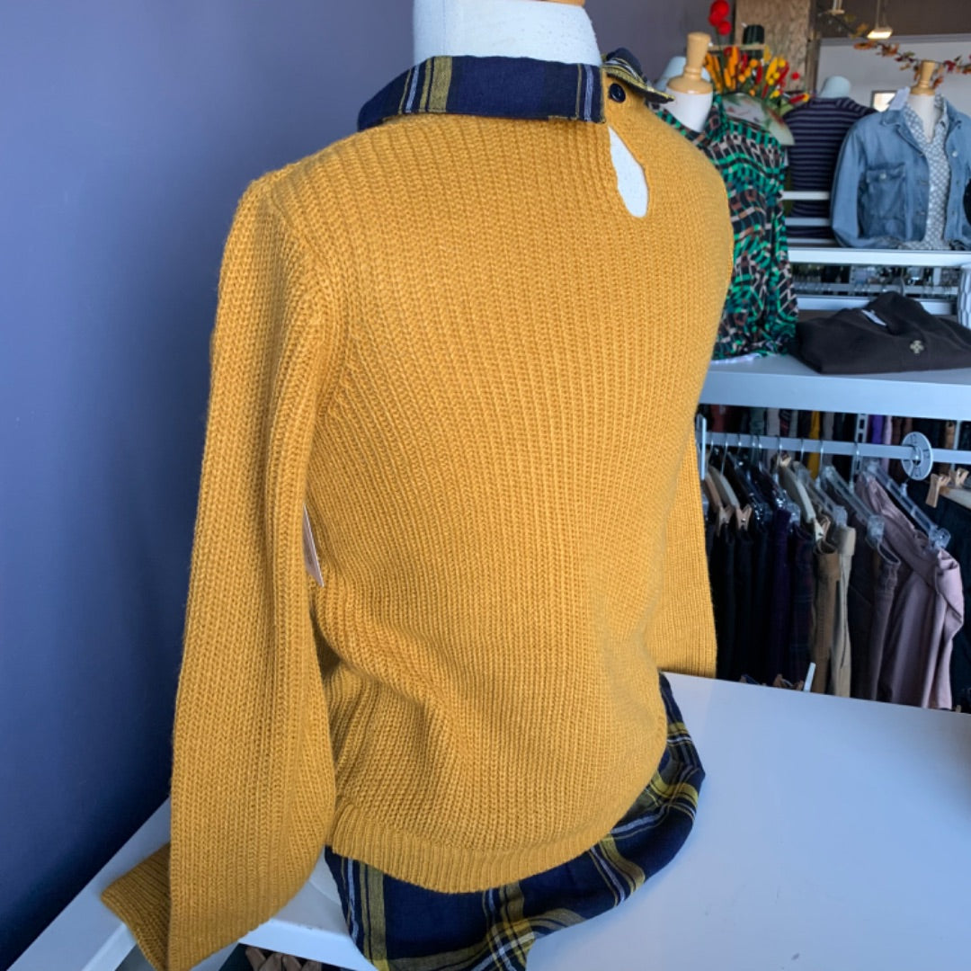 Cleo Petite, Tops, XSmall Ocher Navy