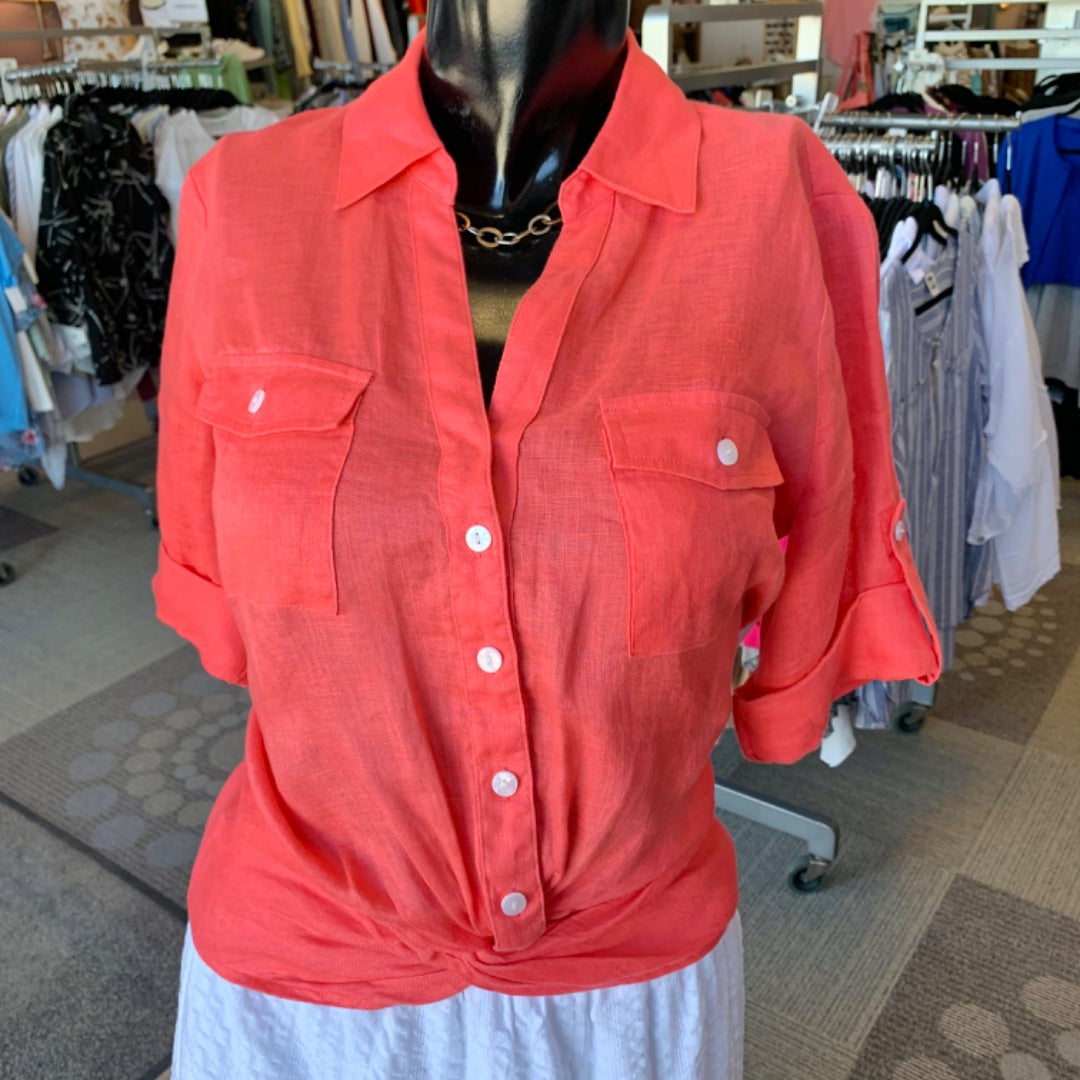 INC, Tops, S -Medium Coral