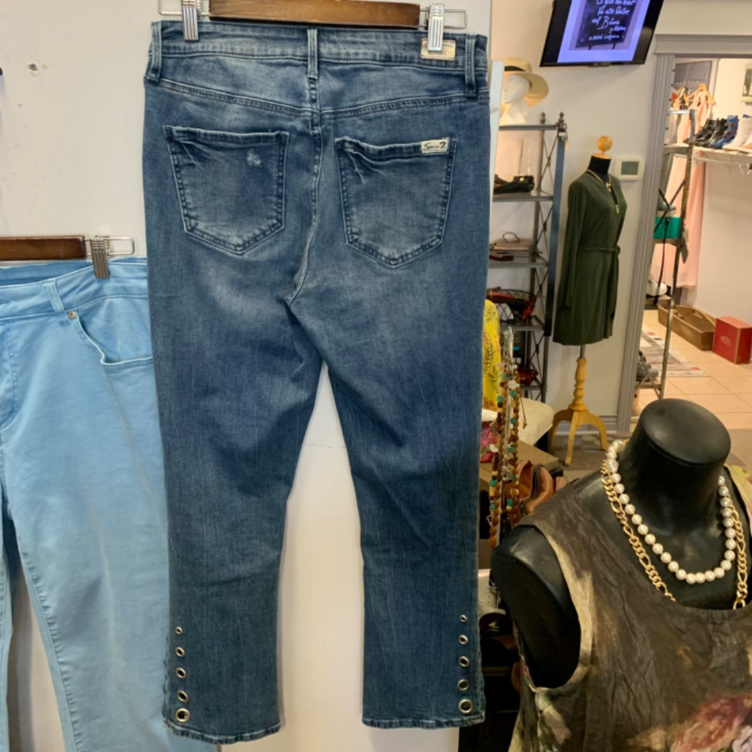 Seven7, Capris, Size 8 Blue