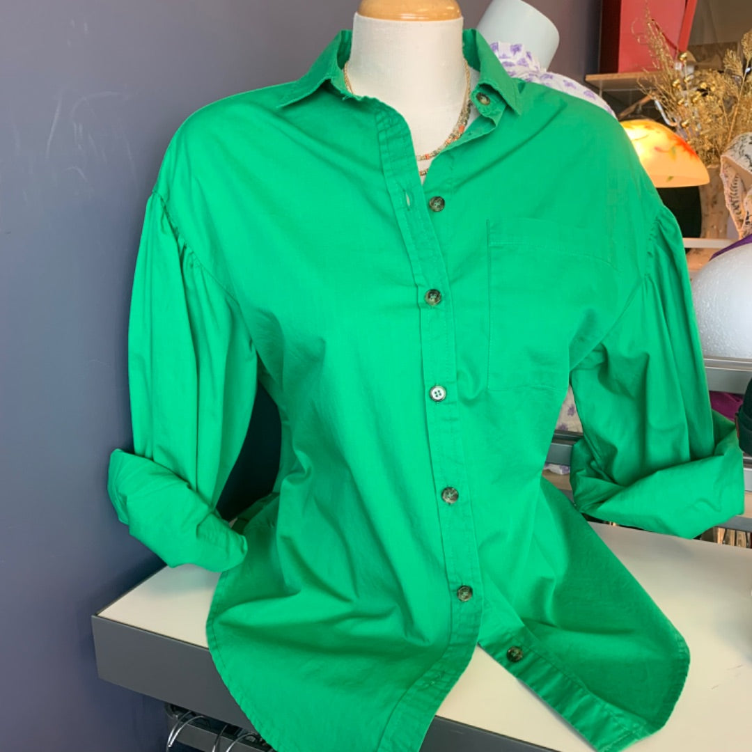 Listicle, Blouses, Small / Medium Green