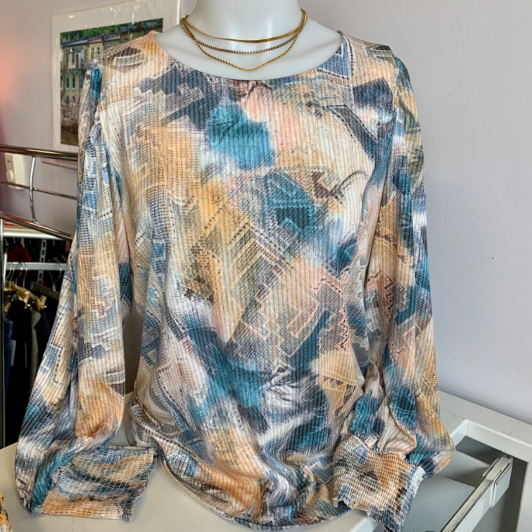 Northern Reflections, Large Petite Ocher Teal