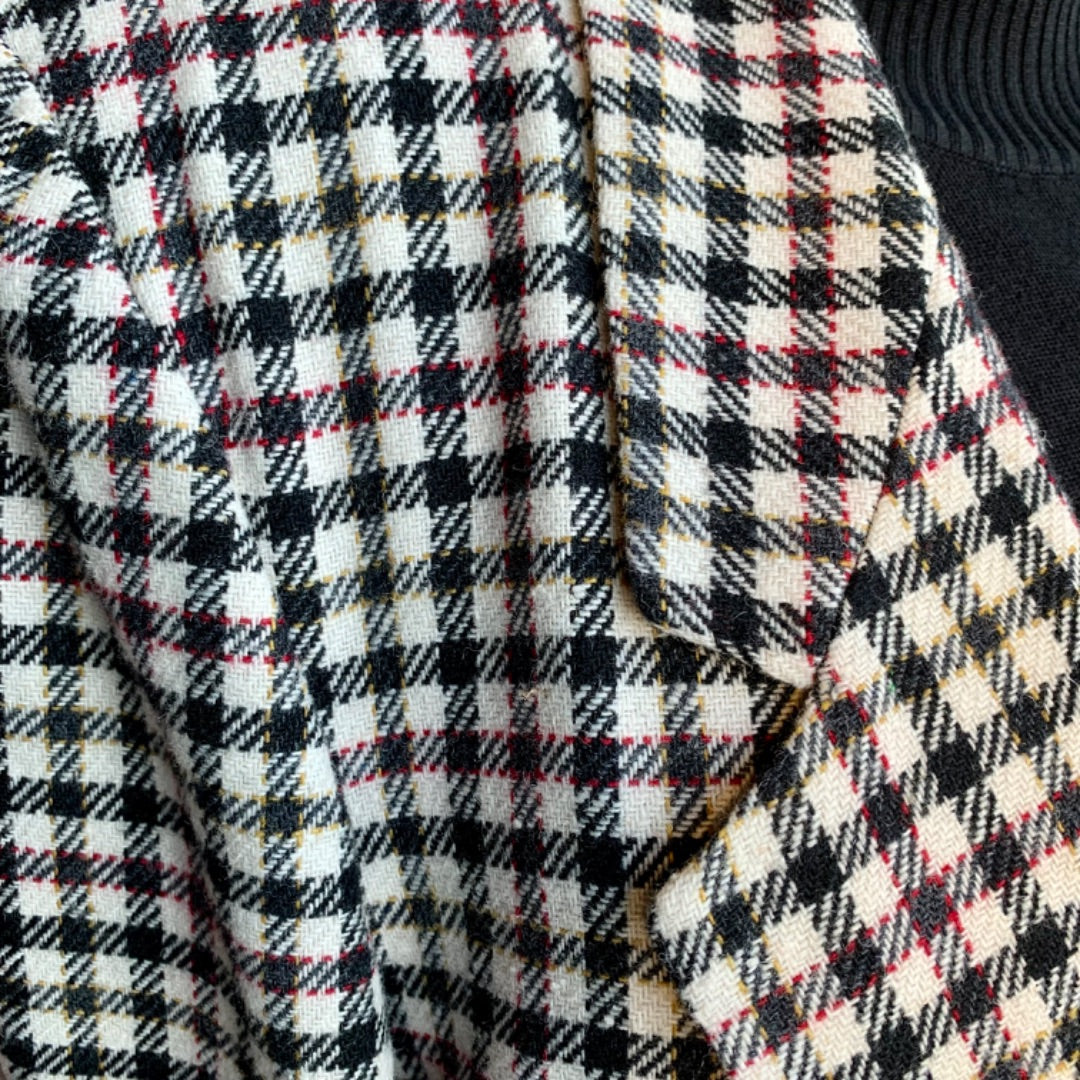 Norton Mc Naughton Blazer plaid, Size 10, Beige, Black and other