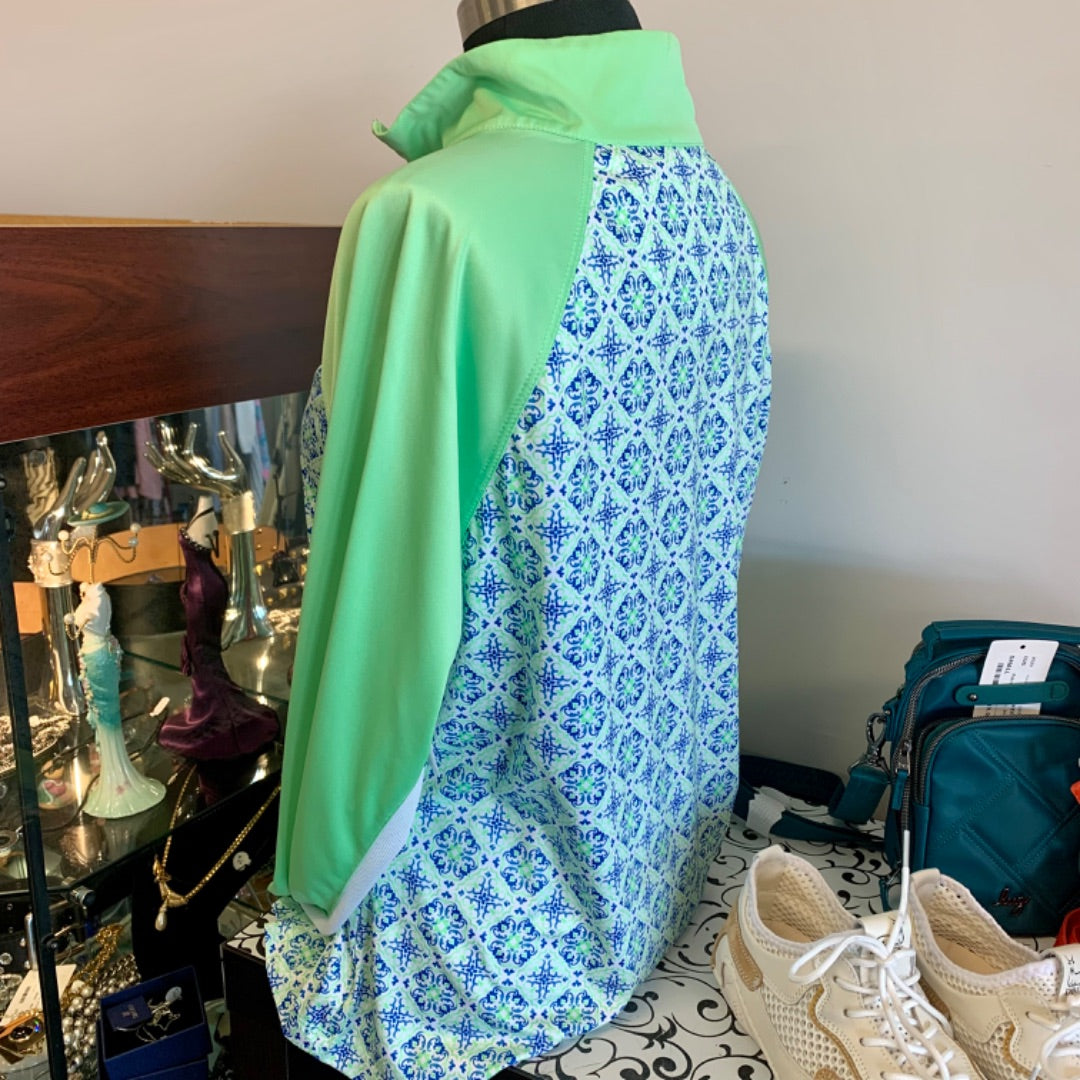 Greg Norman, Active Wear, Large Green Blue White