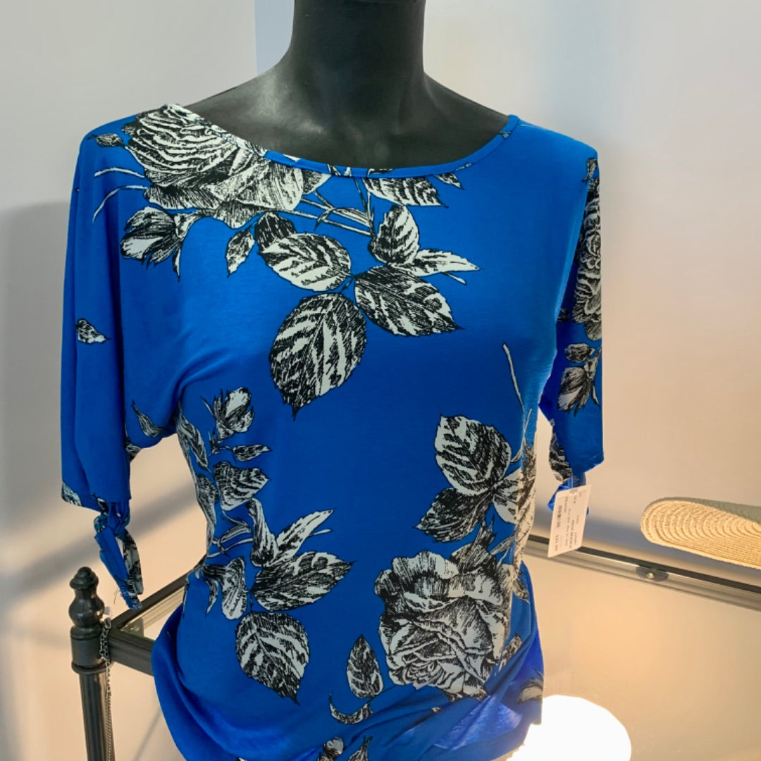 Isca, Tops, Medium Blue White
