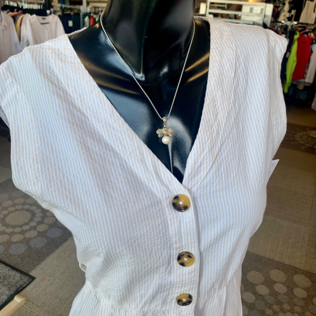 Mango, Dresses, Size 4 Beige White