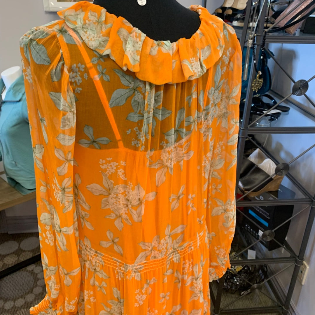 Anthropologie, Dresses, XSmall Orange Multi