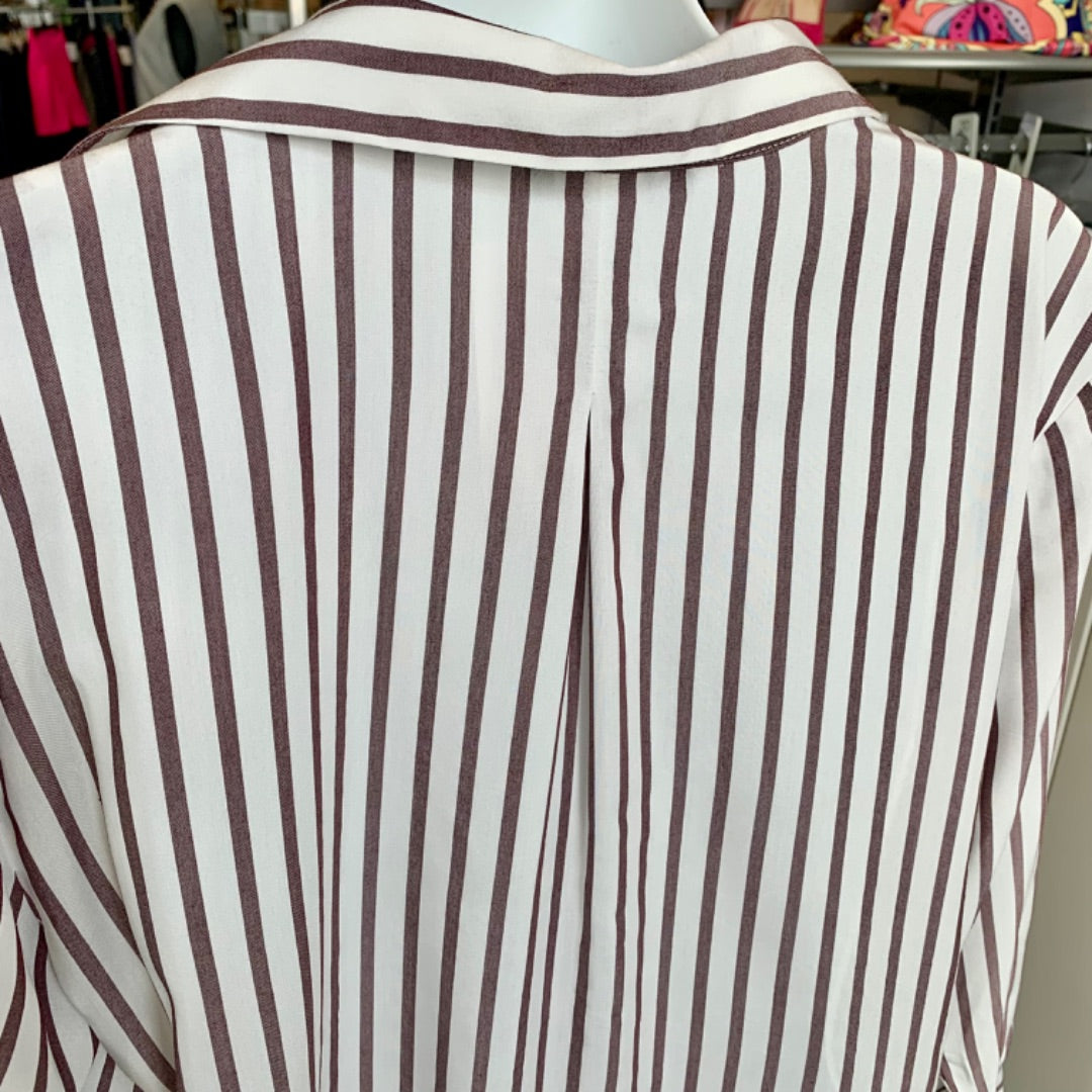 Olsen Popover Stripe, Large White Brown