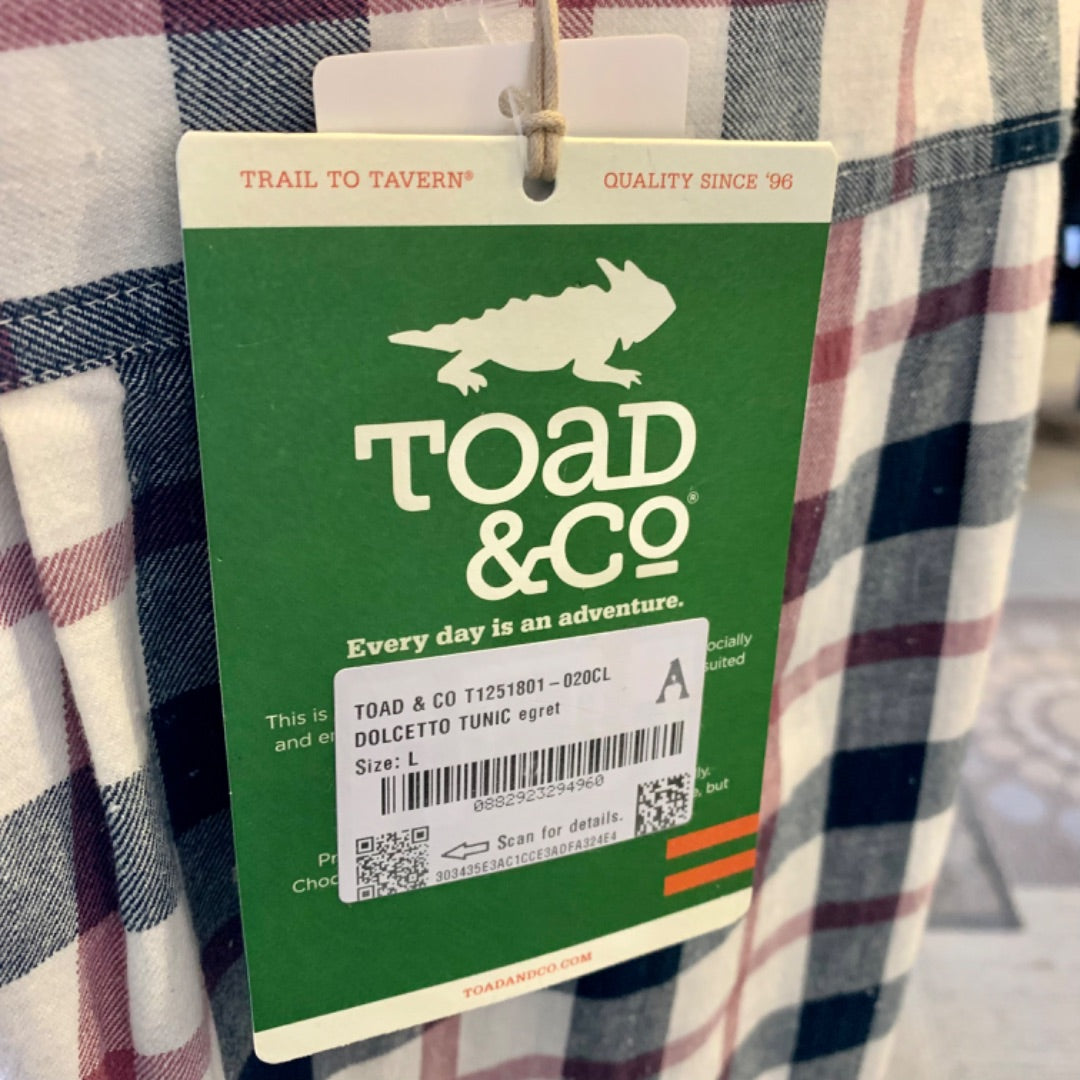 Toad & Co, Tops, Large Blue Red Cream