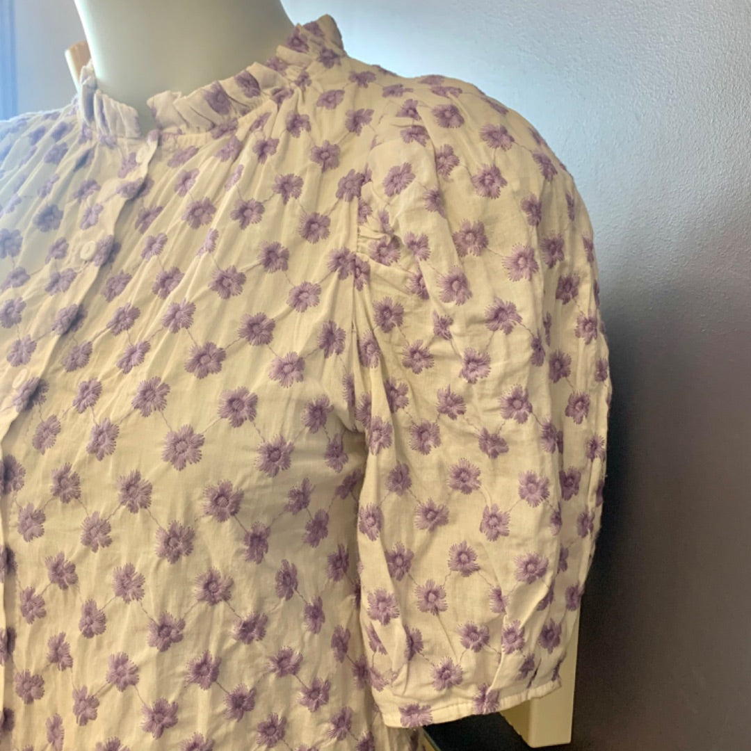 Nous Sommes Labels, Blouses, XSmall White Purple