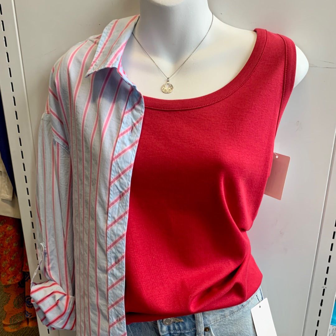 Tribal Jeans, Tops, Large Blue Pink