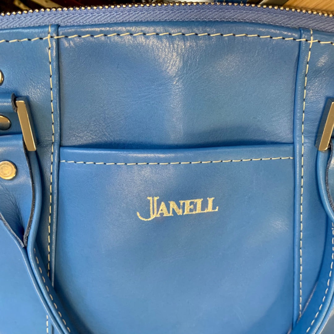 Janell Camille Handbag + strap, Medium Blue