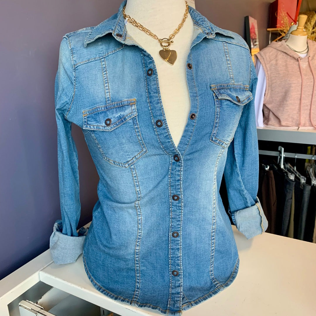Guess, Tops, XSmall Blue