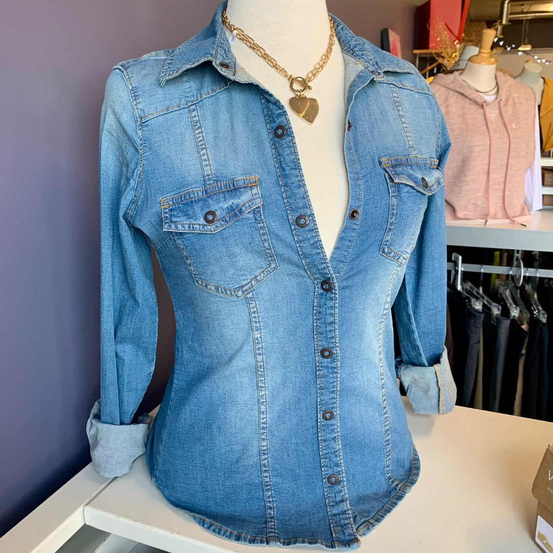 Guess, Tops, XSmall Blue