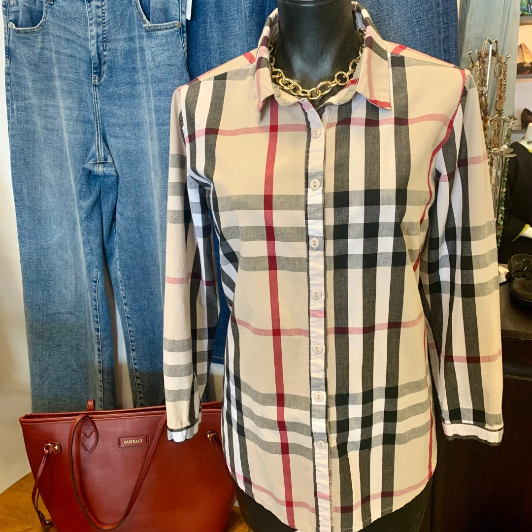 Kenning, Tops, Medium Beige Red Navy
