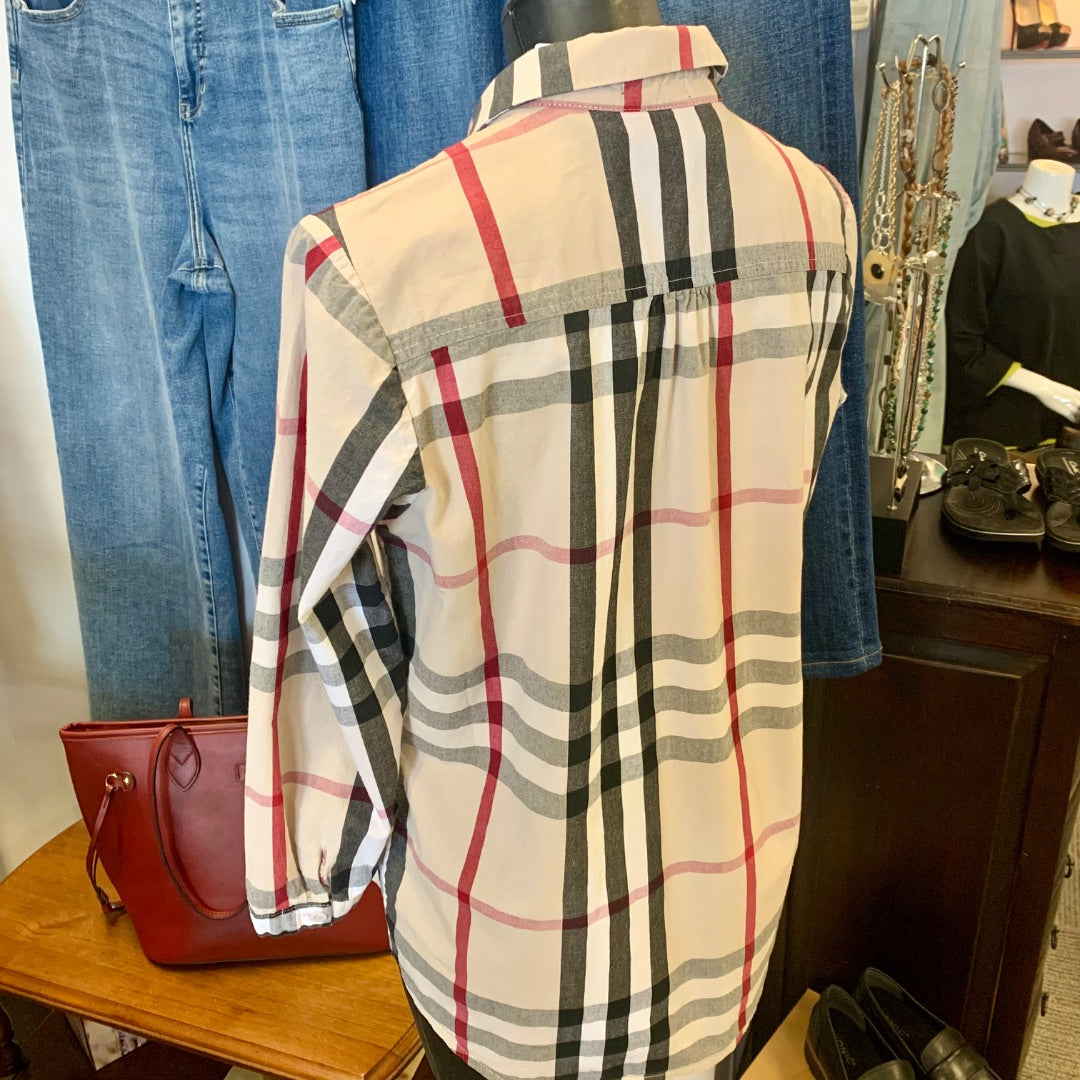 Kenning, Tops, Medium Beige Red Navy