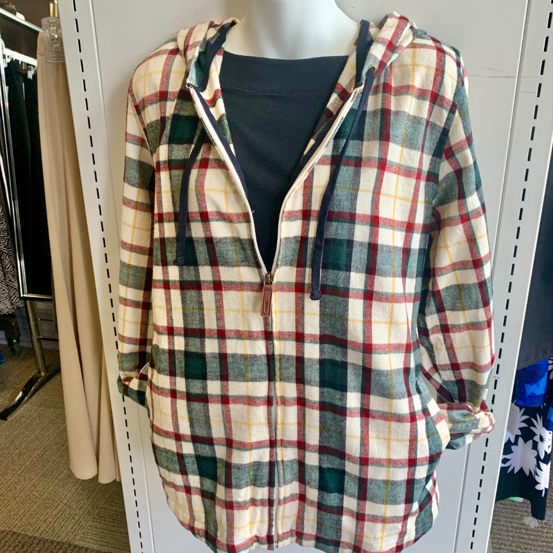 L.L. Bean, Tops, XLarge Red Cream Green