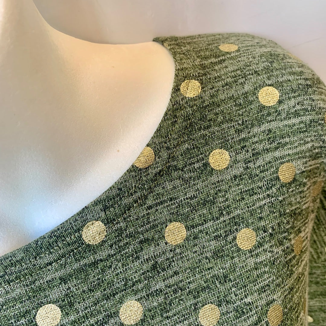 Papillon, Tops, Small Green Gold