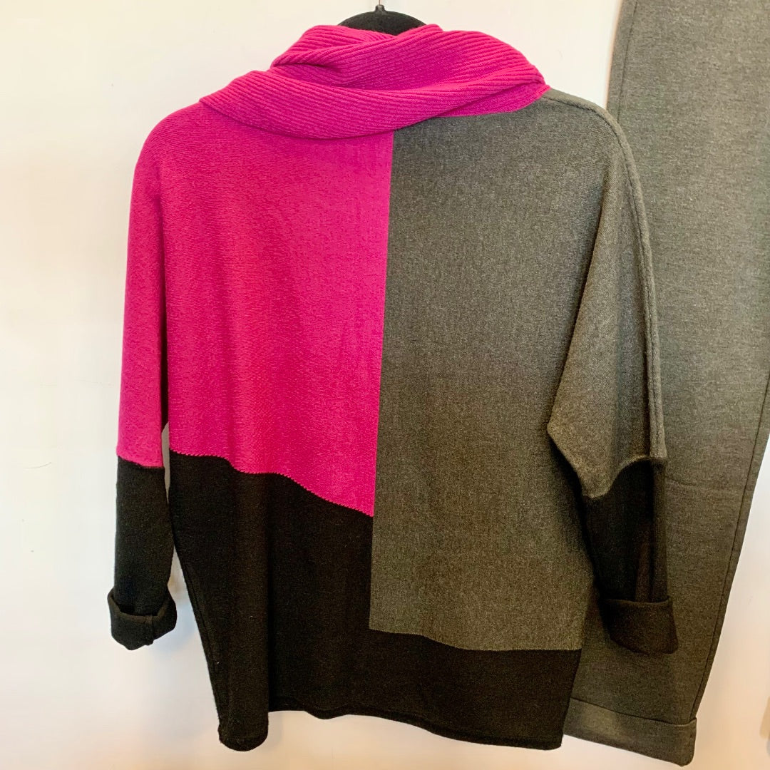 Joseph Ribkoff, Sweaters, Small Black Grey Cerise