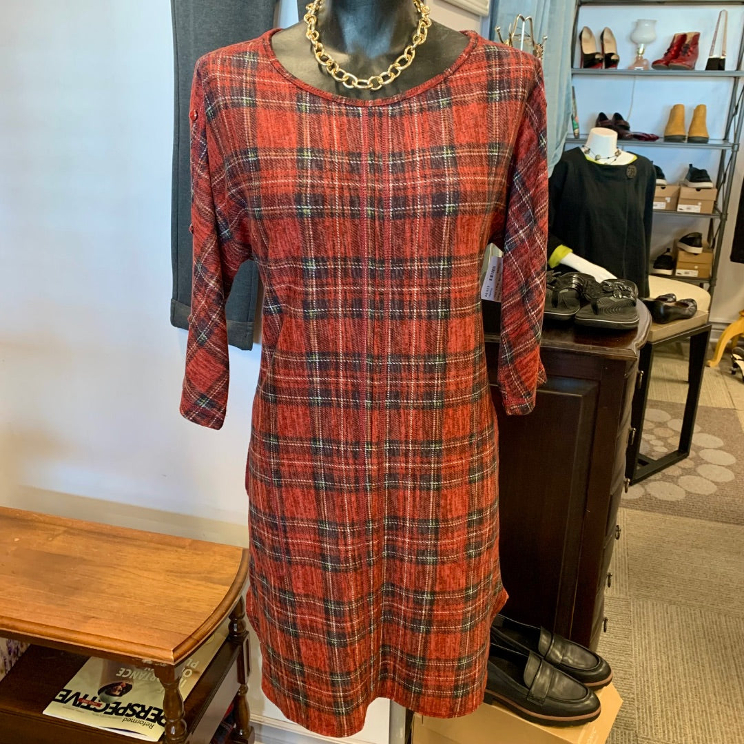 Pure Essence, Dresses, Medium Red Multi