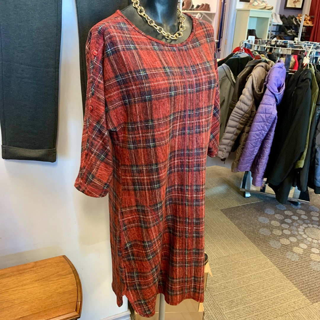 Pure Essence, Dresses, Medium Red Multi