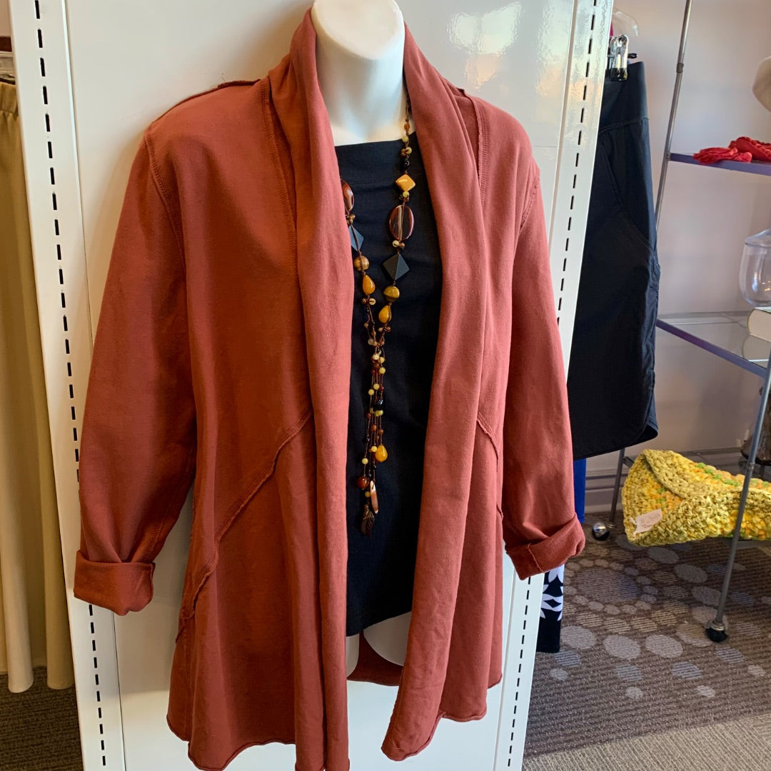 Neon Buddha, Cardigans, Large Rust brown