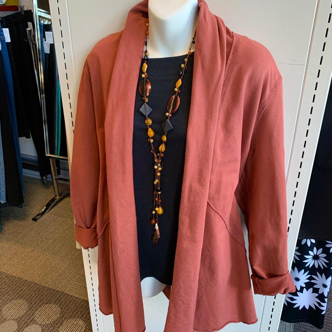 Neon Buddha, Cardigans, Large Rust brown