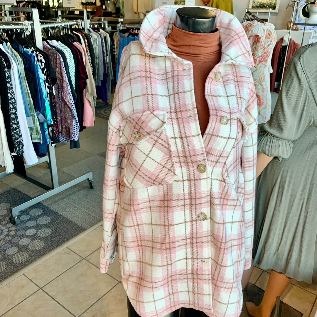 Suzy Shier, Jackets, Small Pink Cream