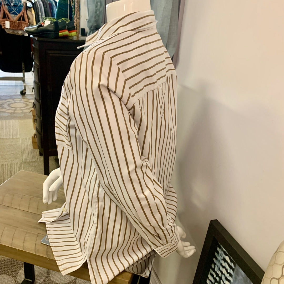 Alex&Jordan, Blouses, Medium White Caramelbrown