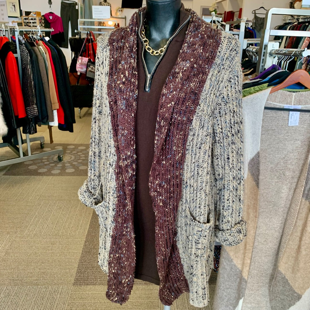 Simply Noelle, Cardigans, L/XL Beige Brown