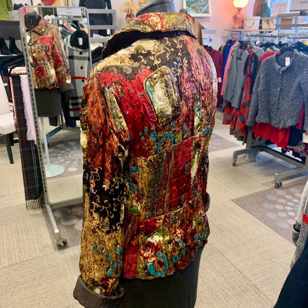 Reversible, Jackets, Large Brown Multi
