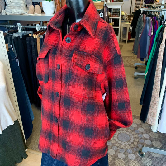Roots, Jackets, Medium Red Black