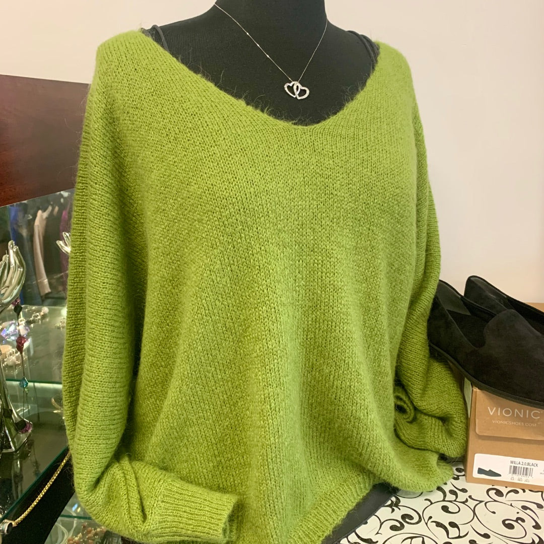 Cadenza, Sweaters, Large Green