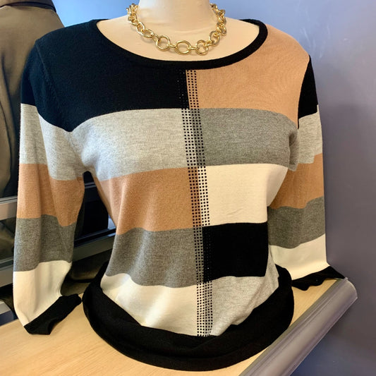 Laura Petite, Tops, Medium Petite Beige Grey Black