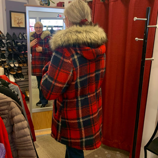 American Eagle, Coats, XLarge Red Blue Plaid