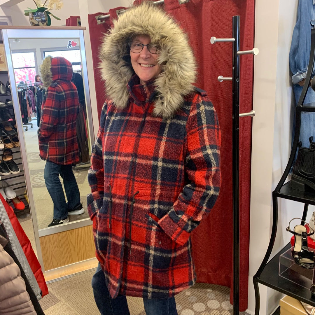 American Eagle, Coats, XLarge Red Blue Plaid
