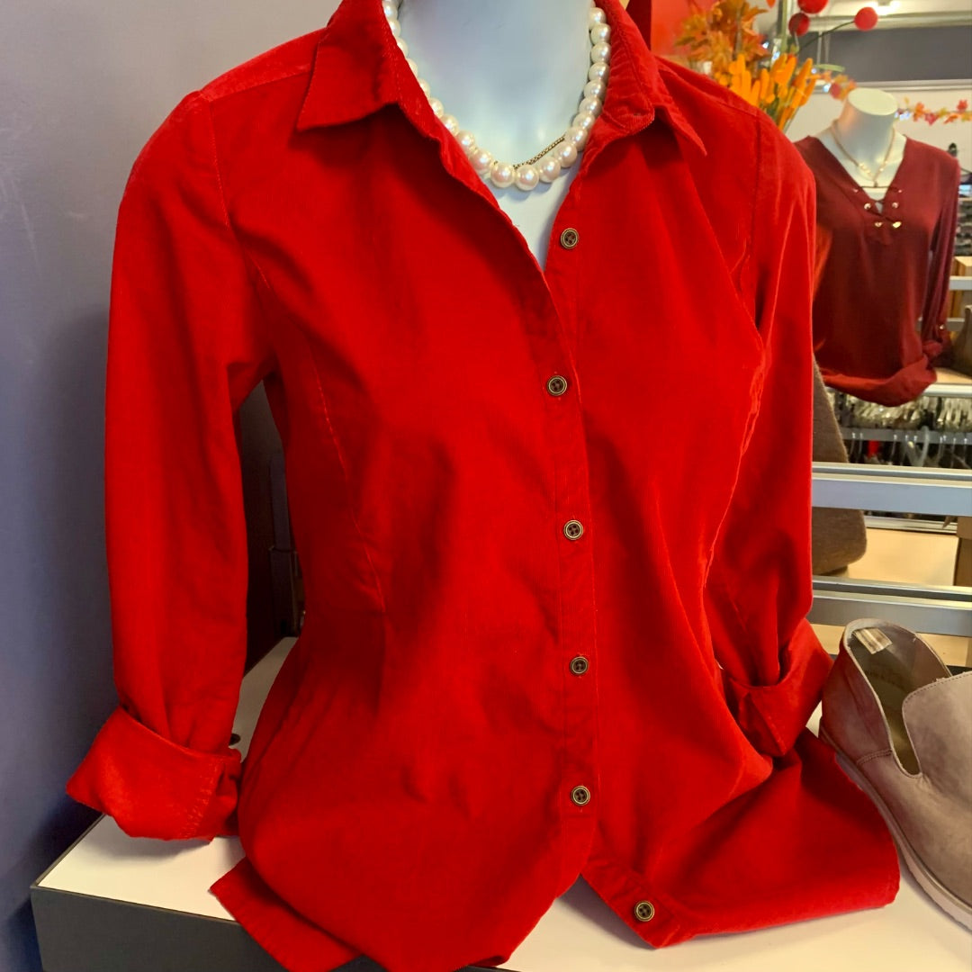 J Jill, Blouses, Small Red