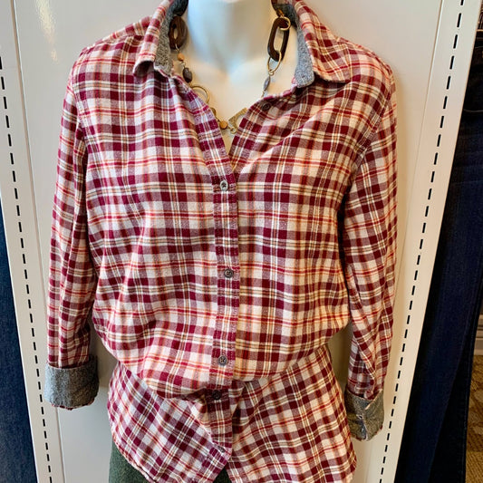 Roots, Blouses, Small Reds plaid