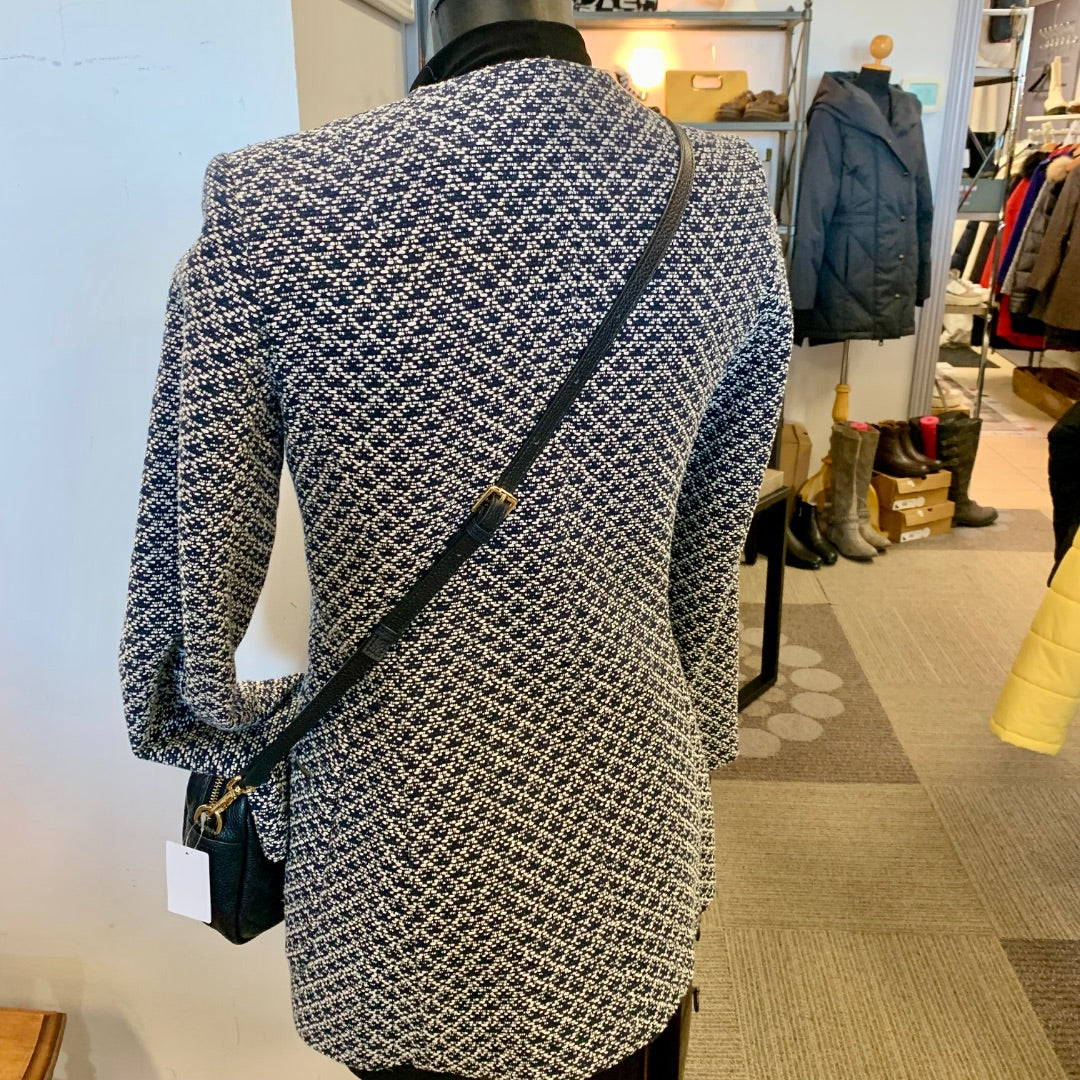 Zara, Coats, Small Navy White