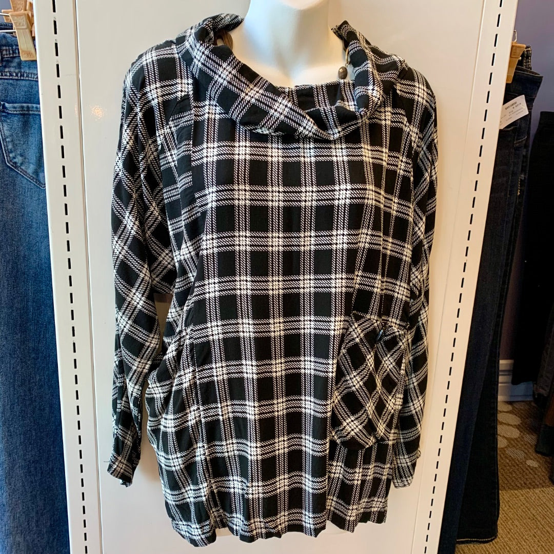 Shannon Passero, Tops, Medium Black White