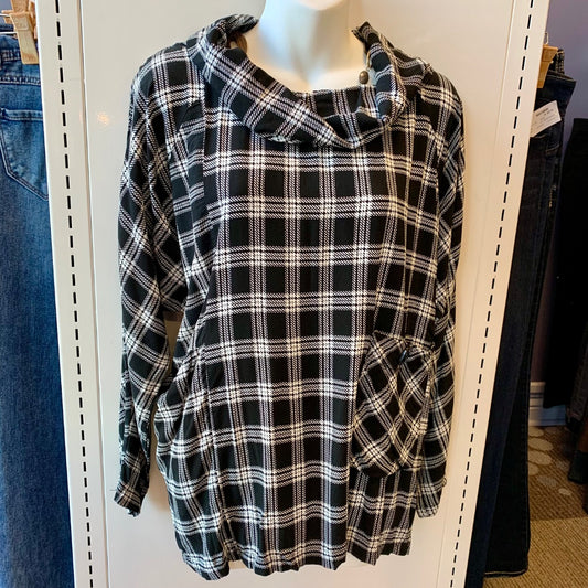 Shannon Passero, Tops, Medium Black White