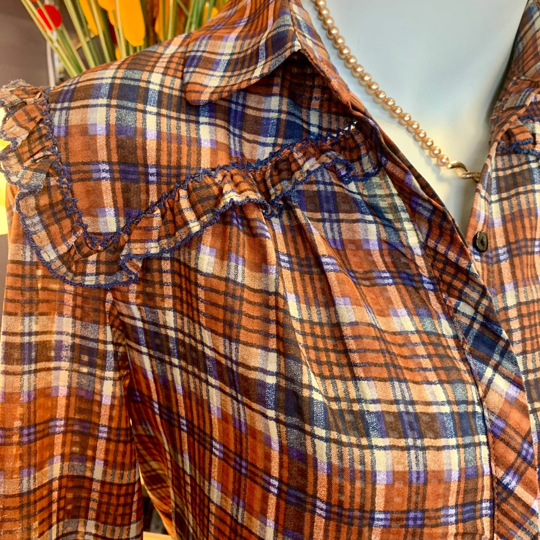 See U Soon, Blouses, Size 0 Browns Orange  Blue